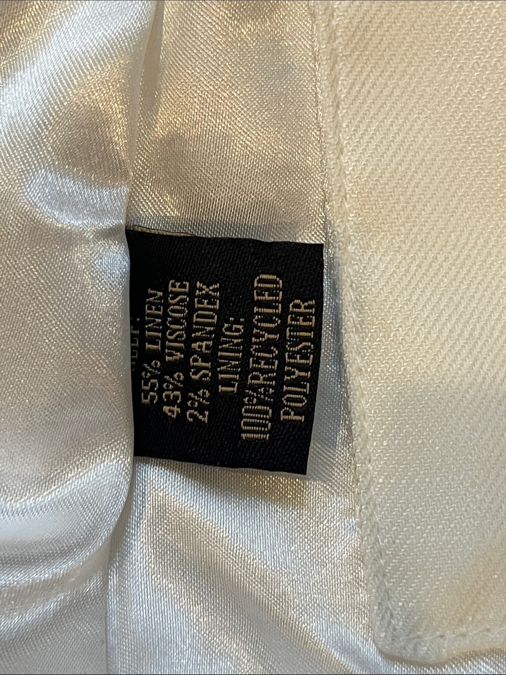 AS by DF Ivory Blazer Jacket Silver Button  Size Small Linen Tailored - Picture 7 of 14